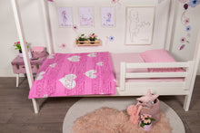 Load image into Gallery viewer, Organic-cotton-hearts-love-script-bella-reverse-quilt-cover-set-single-image