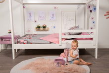 Load image into Gallery viewer, organic-cotton-quilt-cover-set-Hoot-grey-single-display-baby-sitting-infront