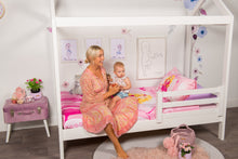 Load image into Gallery viewer, organic-cotton-quilt-cover-set-Princess-pink-single-display-mother-and-baby
