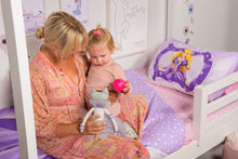 Load image into Gallery viewer, organic-cotton-quilt-cover-set-Princess-purple-single-close-up-mother-and-daughter
