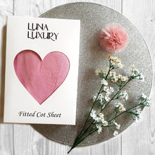 Load image into Gallery viewer, organic-natural-cotton-baby-pink-jersey-fitted-sheet-box-flowers