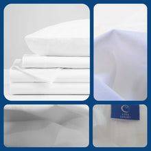 Load image into Gallery viewer, White Cotton Sateen Sheet Set 820TC