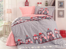 Load image into Gallery viewer, organic-cotton-quilt-cover-set-Hoot-grey-single