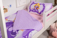 Load image into Gallery viewer, organic-cotton-quilt-cover-set-Princess-purple-single-close-up