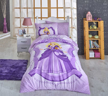 Load image into Gallery viewer, organic-cotton-quilt-cover-set-Princess-purple-single