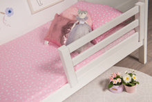 Load image into Gallery viewer, organic-natural-cotton-eco-friendly-fitted-flat-pillowcase-sheet-set-display-box-hearts-single-pink-ballerina-fox-doll-display