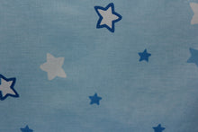 Load image into Gallery viewer, organic-natural-eco-friendly-blue-star-half-cot baby-bumper-close-up-image